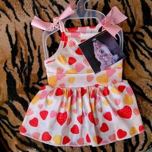 Pet Dress Dog or Cat Strawberry Fields xs sm med ea. New w/ Tag!